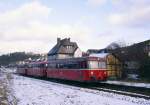 Reddinghausen am 05.12.1992 im Rahmen der Sonderfahrt  Abschied von der Edertalbahn  (798 823)