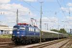 TRI 110 428-0 mit Sonderzug in Neuwied, Juni 2017.