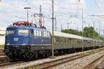 TRI 110 428-0 mit Sonderzug in Neuwied, Juni 2017.