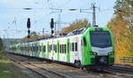 Zwei fünfteilige FLIRT³ XXL für Abellio und den Verkehrsverbund Rhein-Ruhr (VRR), die Triebzüge 3429 013 + 3429 008 auf Testfahrt/Schulungsfahrt? am 22.10.19 Durchfahrt Bf.