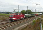 HLP 243 005-6 mit dem  Buga-Express  von Cottbus nach Erfurt Hbf, am 18.09.2021 in Erfurt-Linderbach.