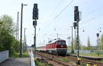 Am 05.05.2023 bespannte die SLRS 232 088-5 in Erfurt Ost den privaten Hochzeitssonderzug DPE 19915 nach Thale Hbf.