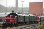 DB 332 306-0 & DB 212 007-9 mit Pendelzug im Eisenbahnmuseum Bochum Dahlhausen, April 2024.