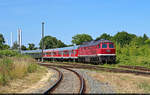Zum Tag der offenen T�r der Verkehrs Industrie Systeme GmbH (VIS) in Halberstadt rollte auch ein Sonderzug mit 232 701-3 (132 701-4).