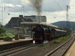 01 1066 verlt mit ihrem Sonderzug den Koblenzer Hauptbahnhof in Richtung Norden.5.9.09