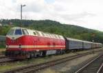 DR 119 158-4 (Dampflokfreunde Berlin e.V.) mit spteren DPE 88574 nach Berlin-Schneweide Pbf, im Bf Meiningen; 04.09.2010