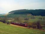 Auf dem Weg nach Schmallenberg entstand bei Frielinghausen diese Aufnahme des 796 690, 996 299 und 796 802 am 08.02.1998