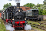 Historischer Zug mit den Lok’s 91 134 und 112 703 zwischen Bergen auf Rügen und Lauterbach Mole im Einsatz. - 21.05.2016