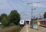 Eine NOB nach Hamburg-Altona steht am 23. August 2007 in Elmshorn zur Abfahrt bereit 