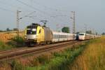 ES 64 U2 - 017 mit CNL 1289 vor Haspelmoor (05.07.2009)