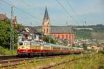 TRI 112 309-0 & 112 268 mit AKE-Rheingold in Oberwesel, Juni 2021.