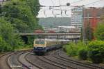 1042 520 Centralbahn mit Rheingoldzug in Wuppertal, Mai 2014.