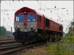 Diese Crossrail Class 66 macht sich als Lz auf den Weg hinauf nach Belgien. Hier bei der Ausfahrt in Aachen West.Aufnahme vom 01.Juni 2012.