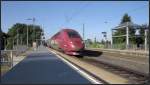 Am frühen Morgen des 02.Juli 2015 zischt der Thalys als Umleiter durch Kohlscheid.