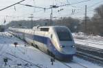 Und schon geht es wieder los zu weiteren Messfahrten nach Mnchen! TGV POS RS1 4401 am 20.12.2005 Ausfahrt Gnzburg.