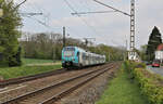 Eurobahn ET 4.06 ist am 2.5.2022 um 16.24 Uhr bei Kilometer 148.4 in Westerkappeln - Velpe als RB 61 von Bielefeld nach Hengelo in den Niederlanden unterwegs.