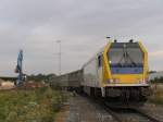 263 001-0 (Maxima 30 CC) der SGL (Schienen Güter Logistik GmbH) bei die Holzanlage in de Coevorden Heege (NL) am 18-9-2012.