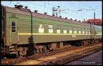 Am 21.10.1990 stand im Bahnhof Erfurt ein Zug der SZD. Grenzverkehr mit Russland hier mit SZD Wagen 0143136.