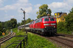 218 403-4 mit dem EC 194 aus dem Allgäu nach Lindau.