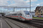 ICE 4 5 812 031-4 durchfährt den Bahnhof Rupperswil. Die Aufnahme stammt vom 13.03.2020.
