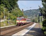 371 015 im schönsten Sonnenschein auf dem Weg nach Tschechien. Aufgenommen am 16.09.2014