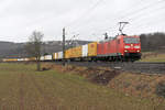 9.12.2018 Streckenabschnitt Uhingen 185 183-1  DHL Päckchenzug 