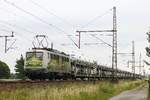 140 002  Sunrail  mit Autotransportzug in Dedensen Gümmer, am 24.06.2017.