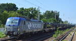 PKP CARGO S.A., Warszawa [PL] mit  EU46-501  [NVR-Nummer: 91 51 5370 013-2 PL-PKPC] und einem PKW-Transportzug (leer) Richtung Polen am 03.09.21 Berlin Hirschgarten.