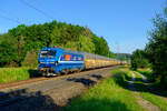 192 016 Northrail/RTB Cargo mit DGS 77090 (Dingolfing - Bremerhaven Kaiserhafen) einem ARS Altmann Autotransportzug bei Postbauer-Heng Richtung Nürnberg, 25.06.2020