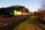 193 231 ELL/RTB Cargo mit einem ARS Altmann Autotransportzug bei Postbauer-Heng Richtung Nürnberg, 27.11.2020