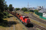 DB Cargo 261 052 mit Übergabe Aschaffenburg Hbf - Aschaffenburg Hafen // Aschaffenburg Hafen // 31.