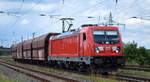 DB Cargo AG [D] mit  187 115  [NVR-Nummer: 91 80 6187 115-1 D-DB] und vier Selbstentladewagen am 03.07.20 Bf.