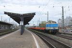 SKL 345 119-2 mit Res Wagen Richtung Abzweig Brcke, am 05.04.2024 in Magdeburg-Neustadt.