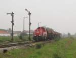 DB 261 093-9 mit dem EK 55197 von Weißensee nach Erfurt Gbf, am 08.09.2014 in Kühnhausen.