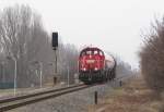 DB 261 093-9 mit dem EK 55198 von Erfurt Gbf nach Ebeleben, am 12.02.2015 in Erfurt Nord.