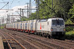 RP 193-815 unterwegs für VTG Rail Logistics mit Schüttgut-Containerzug durchfährt Hamburg-Harburg 14.6.2017