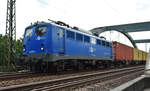 Diese BR 140 678-4 der EGP – Eisenbahngesellschaft Potsdam, in Höhe Büchener Eisenbahnbrücke, Richtung Hamburg.