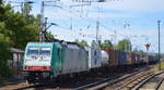 RTB CARGO GmbH mit der belgischen Alpha Trains   E 186 207  [NVR-Number: 91 88 7186 207-7 B-ATLU] und Containerzug Richtung Frankfurt/Oder am 13.08.18 Berlin-Hirschgarten.