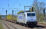 METRANS Rail s.r.o., Praha [CZ] mit  386 015-2  [NVR-Nummer: 91 54 7386 015-2 CZ-MT] und Containerzug am 20.04.20 Bf.
