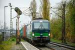 ELL 193 727 mit Container in Duisburg Rheinhausen Ost, November 2020.