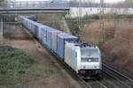 Rpool 185 717-6 auf der Hamm-Osterfelder Strecke in Recklinghausen 21.1.2021