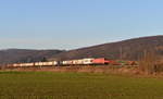 152 016 mit GC 50401 (Maschen Rbf - Burghausen Wackerwerk) am 21.01.2020 bei Beulshausen