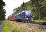 Cargounit 193 566 mit einem Containerzug bei Hamm-Neustadt (16.07.2021)