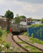 Der Weg der Container vom Hafen Halle-Trotha    Bis zu zweimal täglich werden Container vom Hafen Halle (Saale) per Bahn zu den Nordseehäfen gefahren.