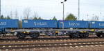 Polnischer Drehgestell-Containertragwagen der PKP Cargo mit der Nr.