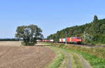 152 072 mit einem Containerzug am 05.08.2020 bei Sudheim 