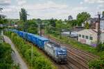 193-515 PKP Vectron mit Containerzug in Oberhausen Osterfeld, Juli 2022.