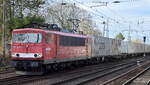 Leipziger Dampf KulTour GbR, Leipzig mit  155 060-7  (NVR:  91 80 6155 060-7 D-LDK ) und Containerzug Richtung Frankfurt/Oder am 29.12.22 Berlin Hirschgarten.