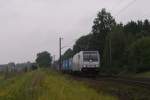 EVB 185 680-6 am 04.08.2011 mit einem Containerzug in Reindorf