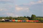 Am 12.Mai 2013 war 185 544 mit einem Containerzug bei Burgstemmen auf dem Weg Richtung Norden.